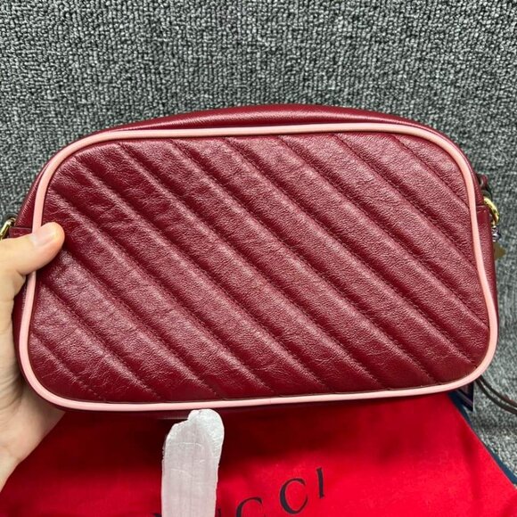 100% Authentic Gucci GG Marmont Small Leather Shoulder Bag - Picture 2 of 14